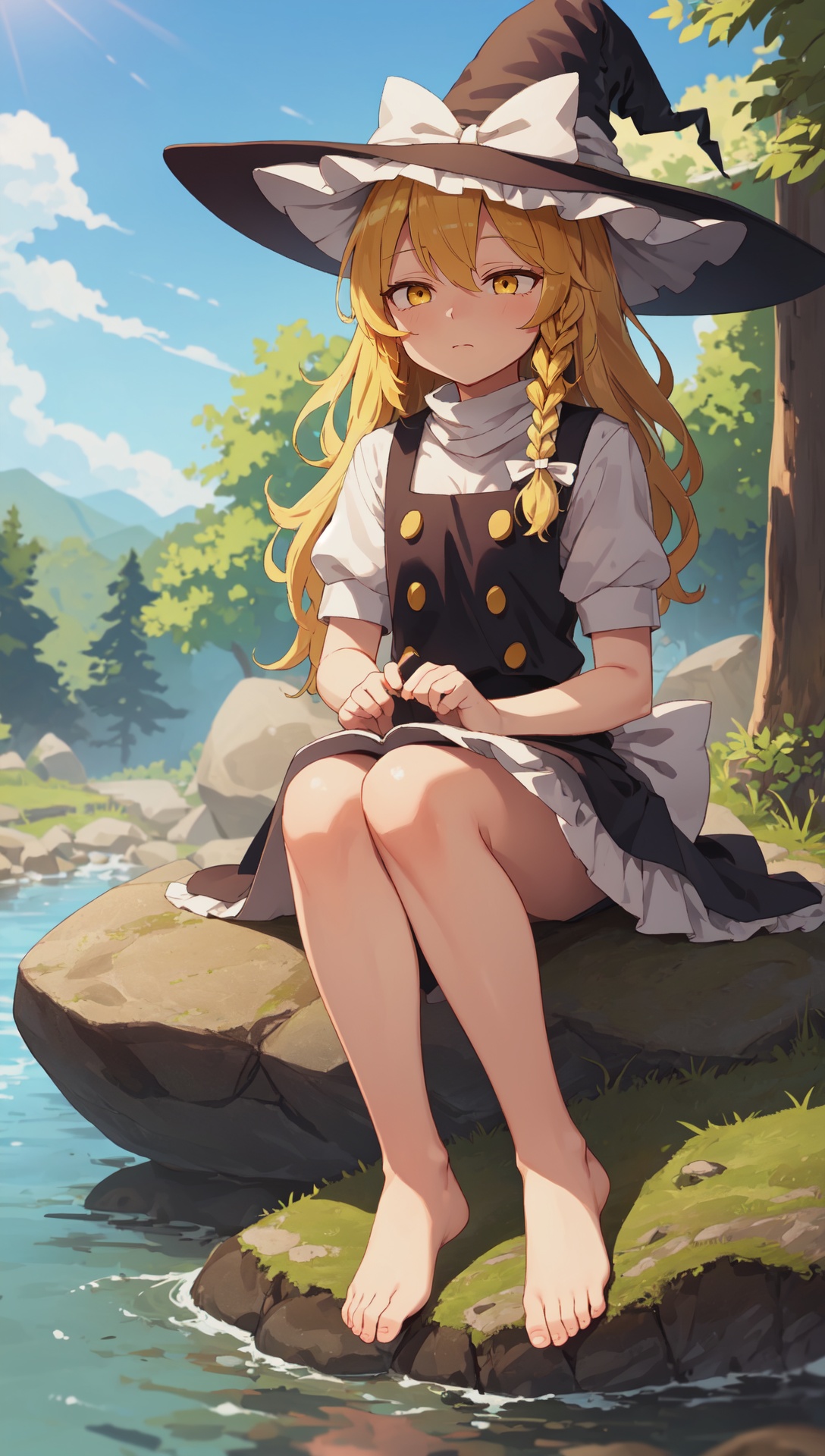 kirisame marisa,  blonde hair,  witch hat on Tensor.Art