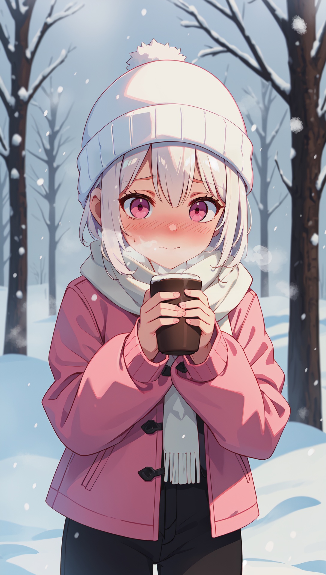 1girl,  white hair,  short hair with long locks on Tensor.Art