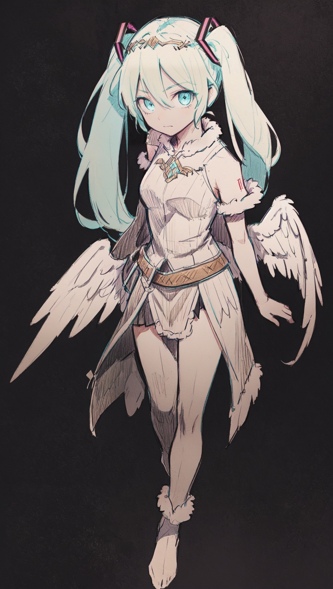 hatsune miku,  twintails,  aqua eyes on Tensor.Art