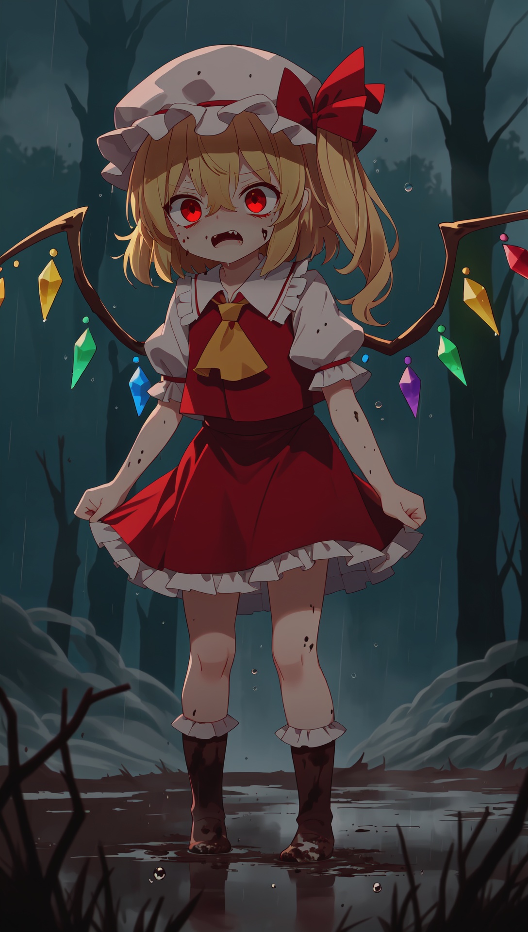 flandre scarlet,  ascot,  blonde hair on Tensor.Art