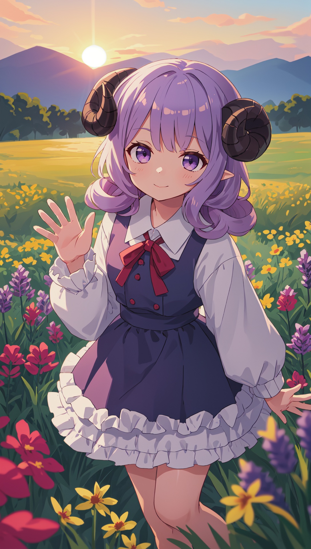 1girl,  sheepgirl,  lavender hair on Tensor.Art