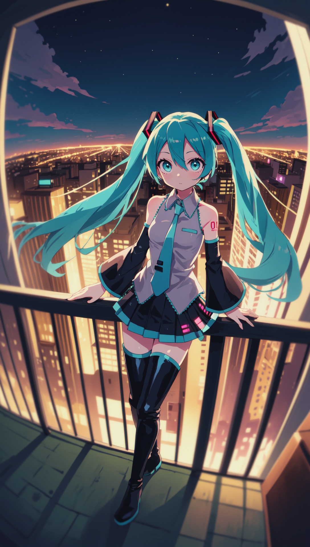 1girl,  hatsune miku,  aqua eyes on Tensor.Art