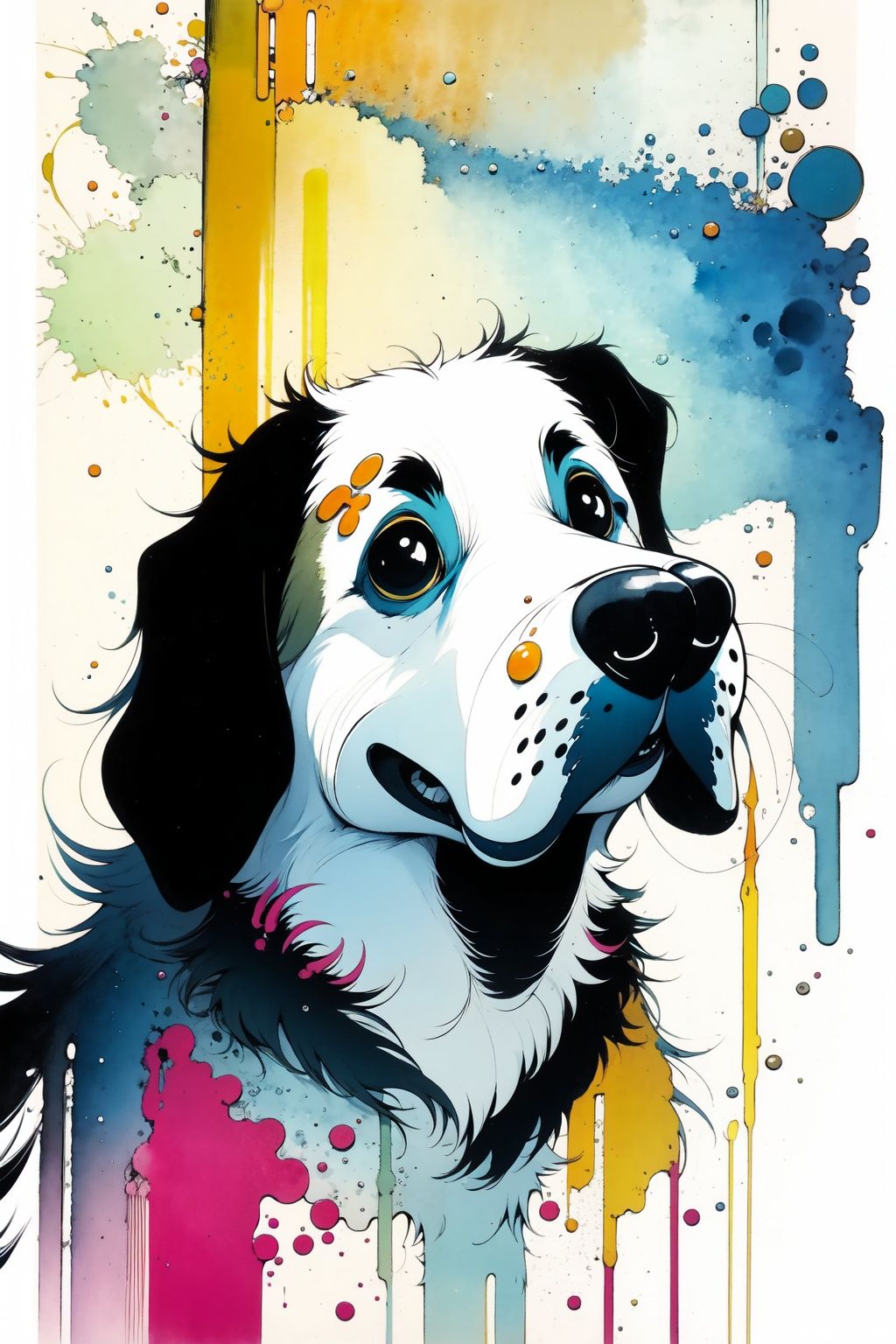 8K,  best qualtiy,  masterpiece,  no humans,  traditional media,  solo,  copyright name,  watercolor \(medium\),  painting \(medium\),  1 dog, zzz, <lora:EMS-84940-EMS:1.000000>