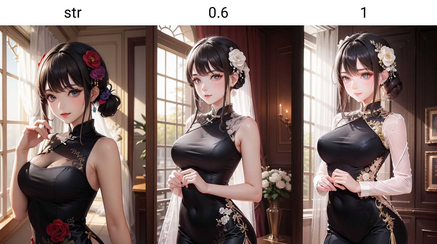1girl,  qipao,  portrait by 踏山听海 on Tensor.Art