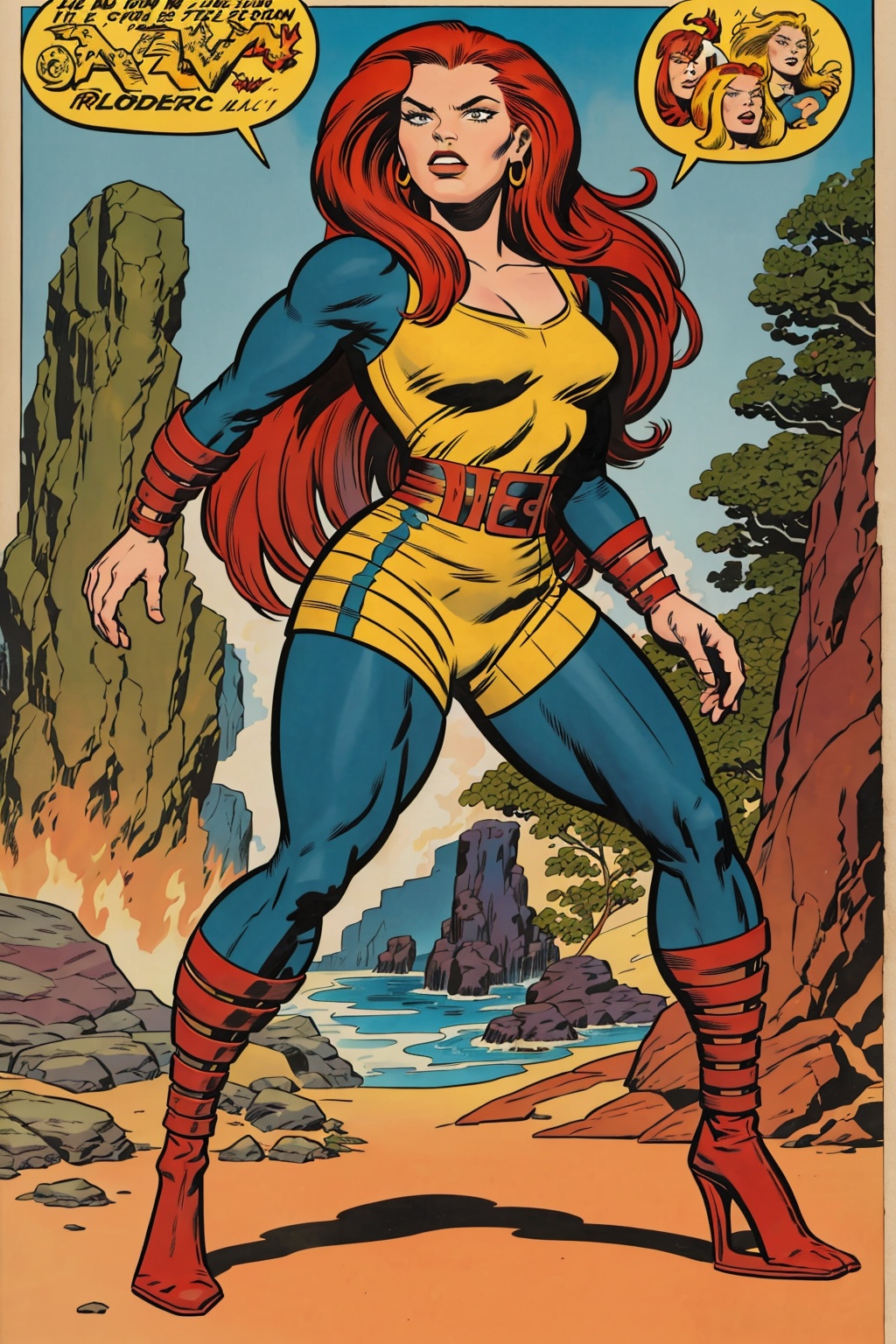 Full body,  1girl,  long red hair on Tensor.Art