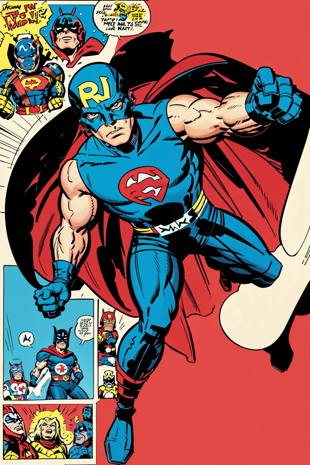 Full body,  1 superhero,  masked on Tensor.Art