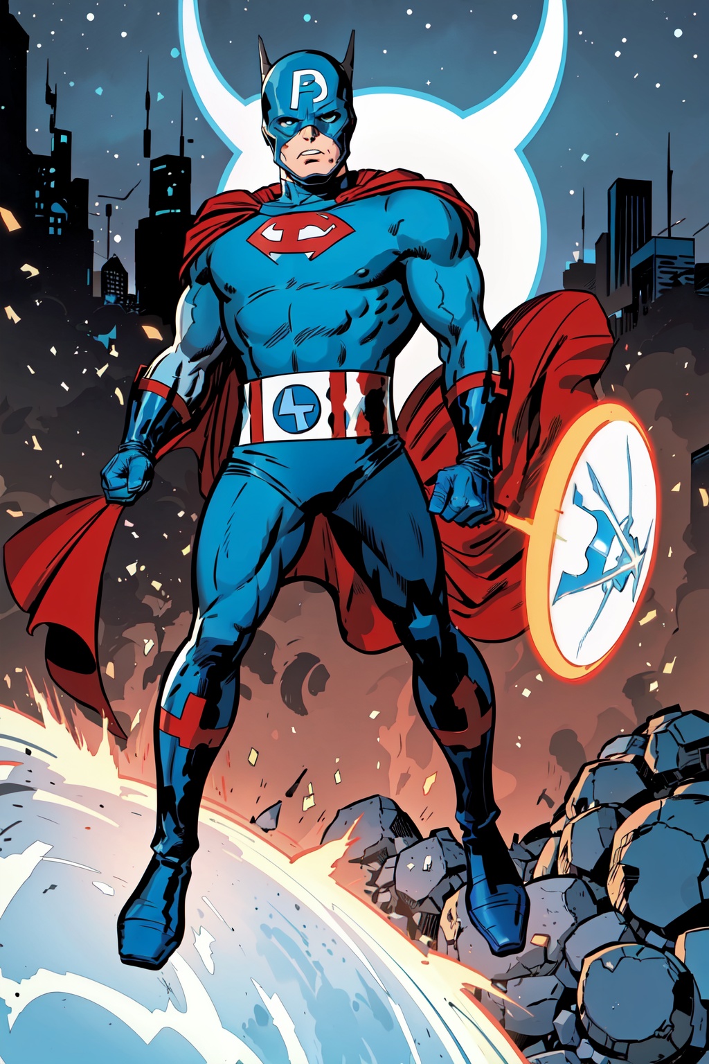 Full body,  1 superhero,  masked on Tensor.Art