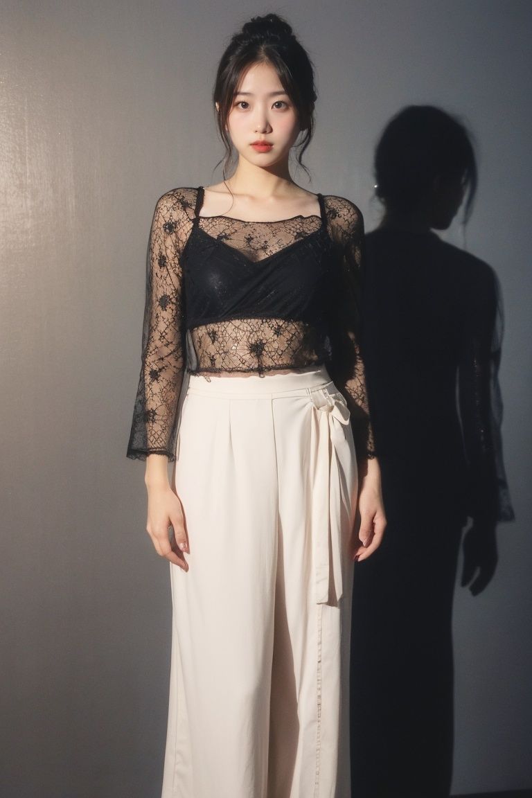 simple_background
,date-night style, romantic clothing, alluring silhouettes, lace accents, soft colors, stylish accessories, flattering outfits
,1girl,moyou