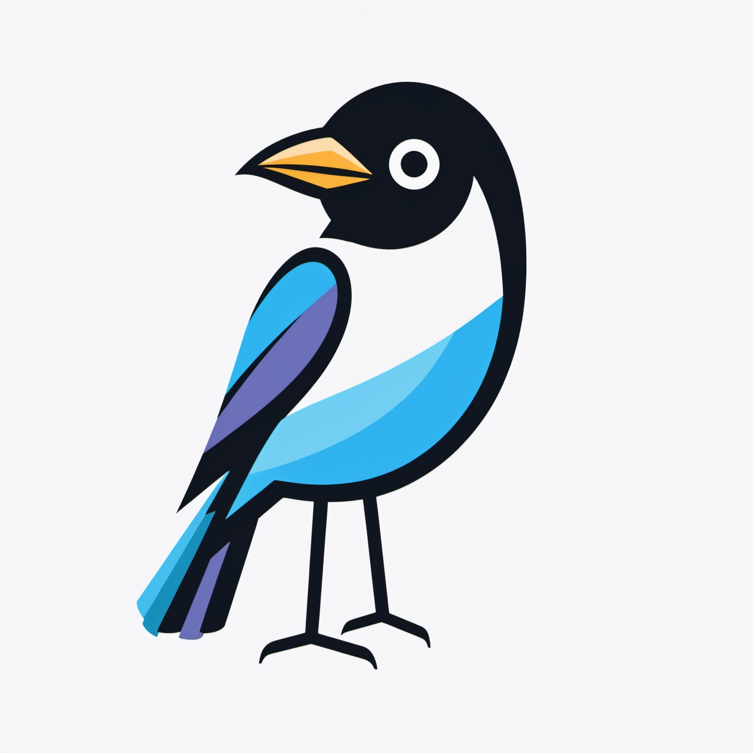 vector illustration,flat design,black outlined bird logo,simple design elements,colorful palette,abstract background,high quality,ultra-detailed,professional,modern style,eye-catching emblem,creative composition,sharp lines and shapes,stylish and clean,appealing to the eye,striking visual impact,playful and dynamic,crisp and vibrant colors,vivid color scheme,attractive contrast,bold and minimalistic,artistic flair,lively and energetic feel,catchy and memorable design,versatile and scalable graphics,modern and trendy aesthetic,fluid and smooth curves,professional and polished finish,artistic elegance,unique and original concept