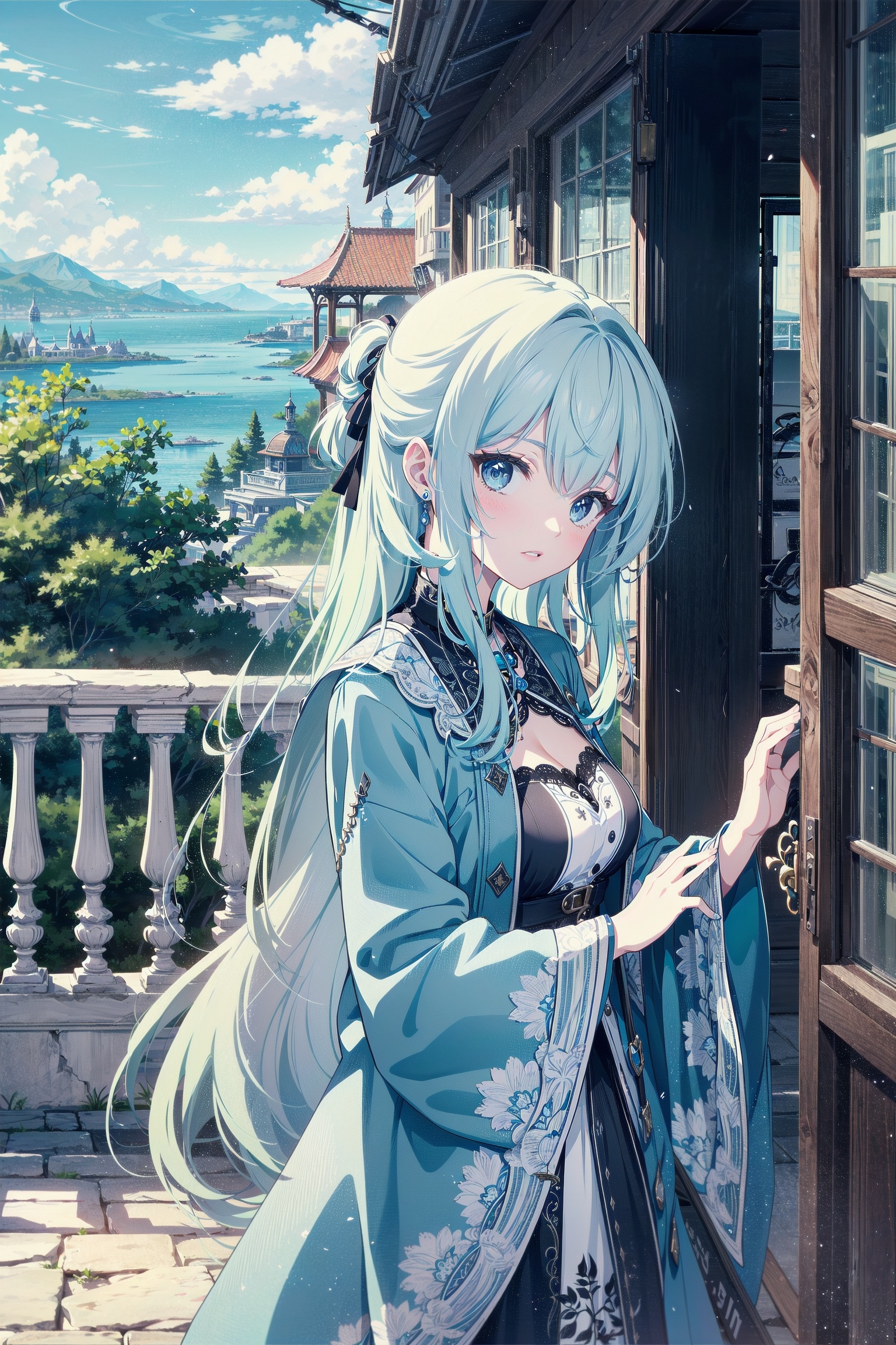 1girl,  long hair, on Tensor.Art