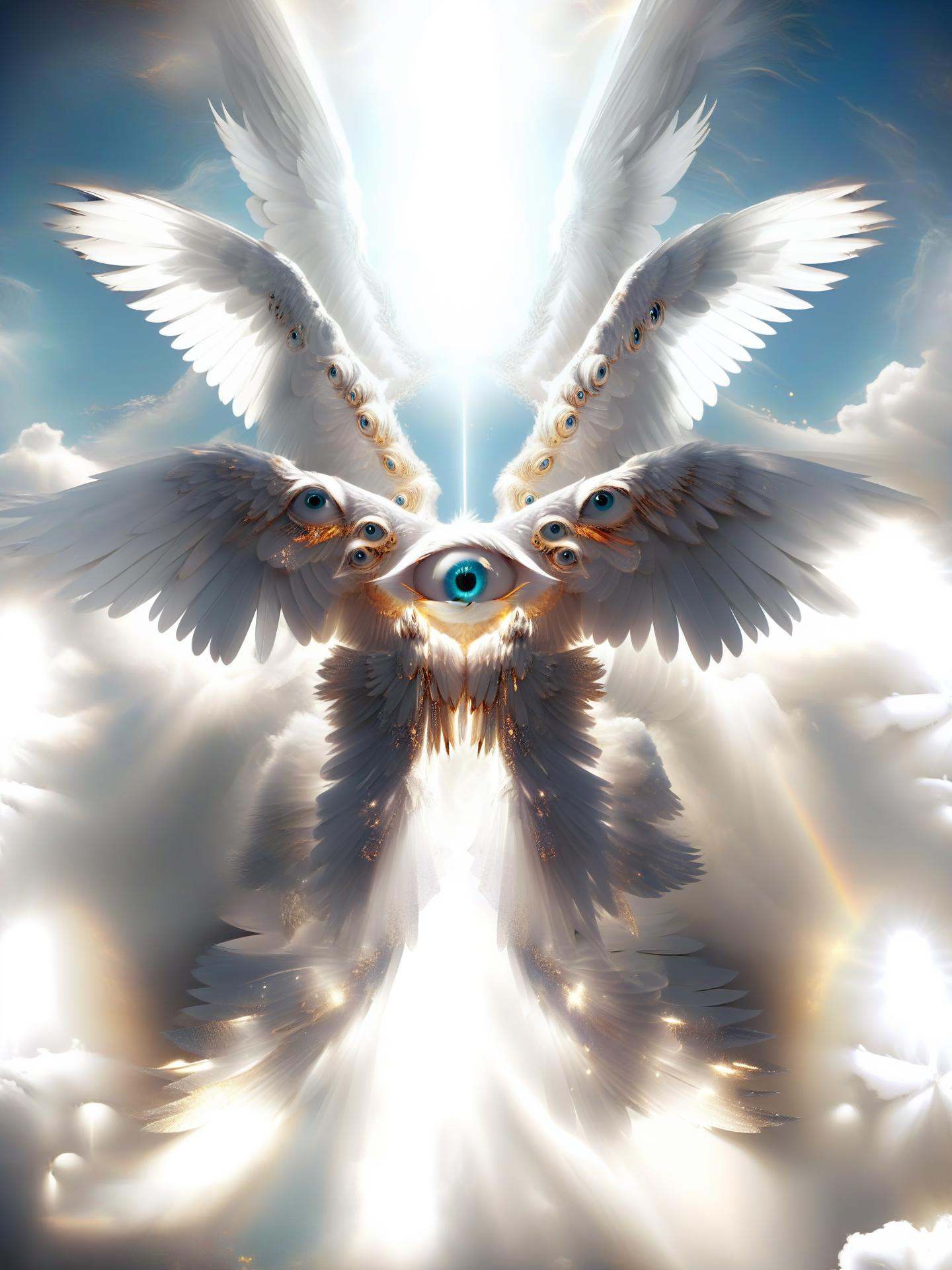 clouds,  light ray,  light particles on Tensor.Art