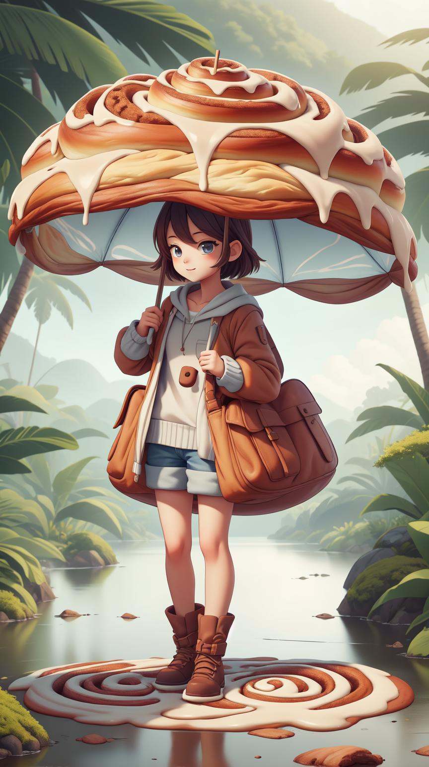 CinnamonBunStyle Pocket-sized umbrella on Tensor.Art