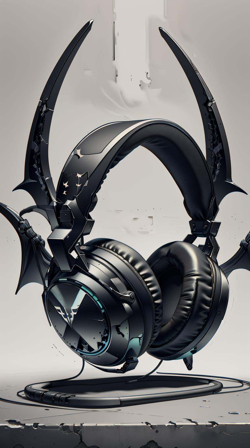 BatmanCore headphones on an empty surface on Tensor.Art