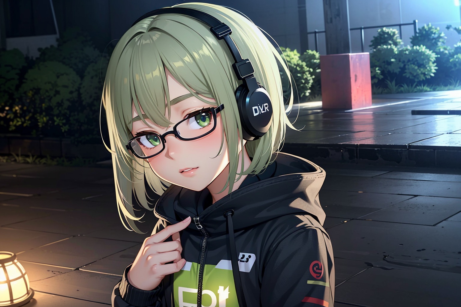 anime,  deejaying girl,  dj on Tensor.Art
