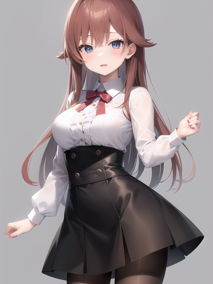 virgin killer outfit,  high-waist skirt,  standing on Tensor.Art