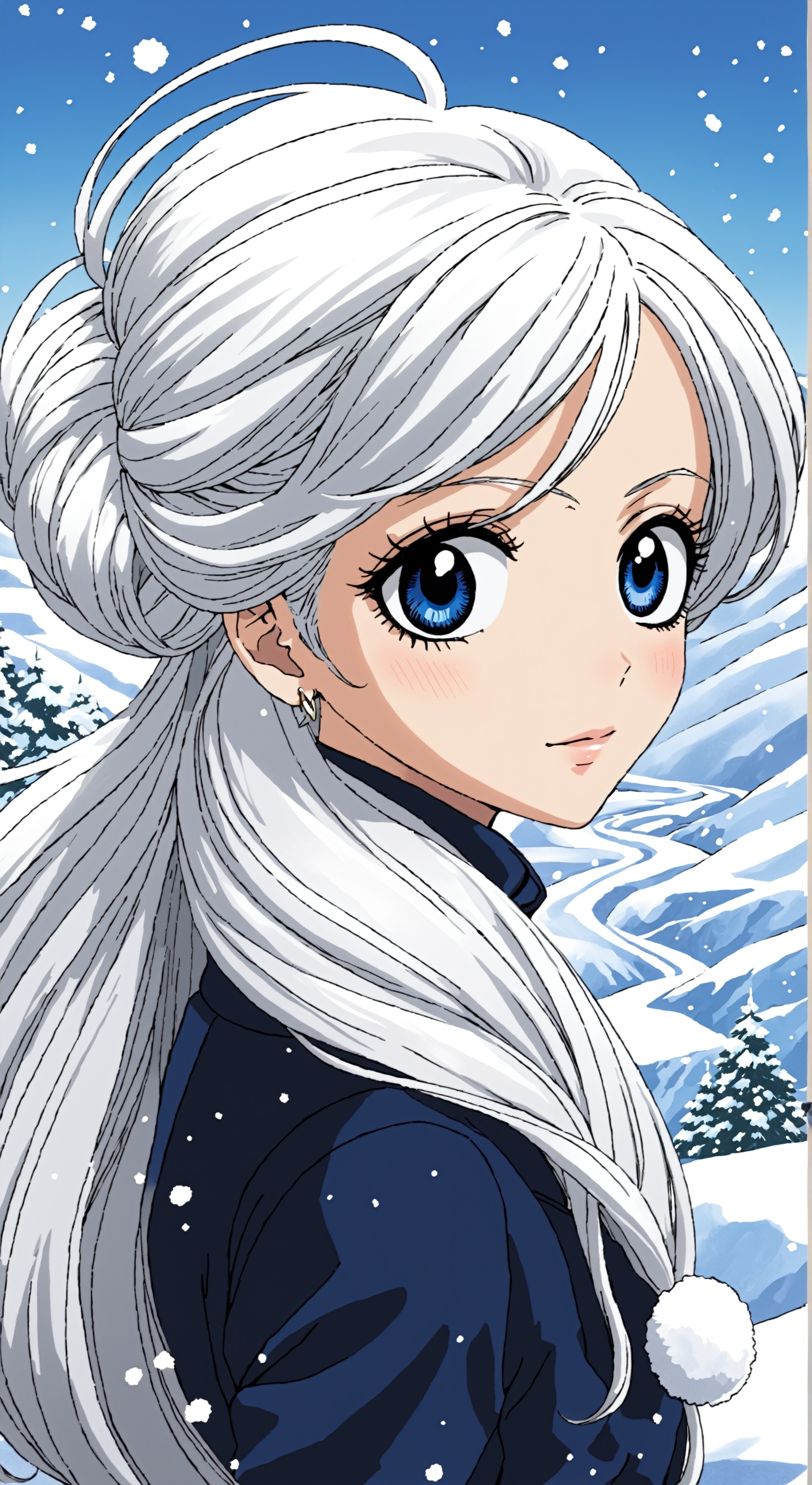 faux traditional media,  mature female,  anime visual on Tensor.Art