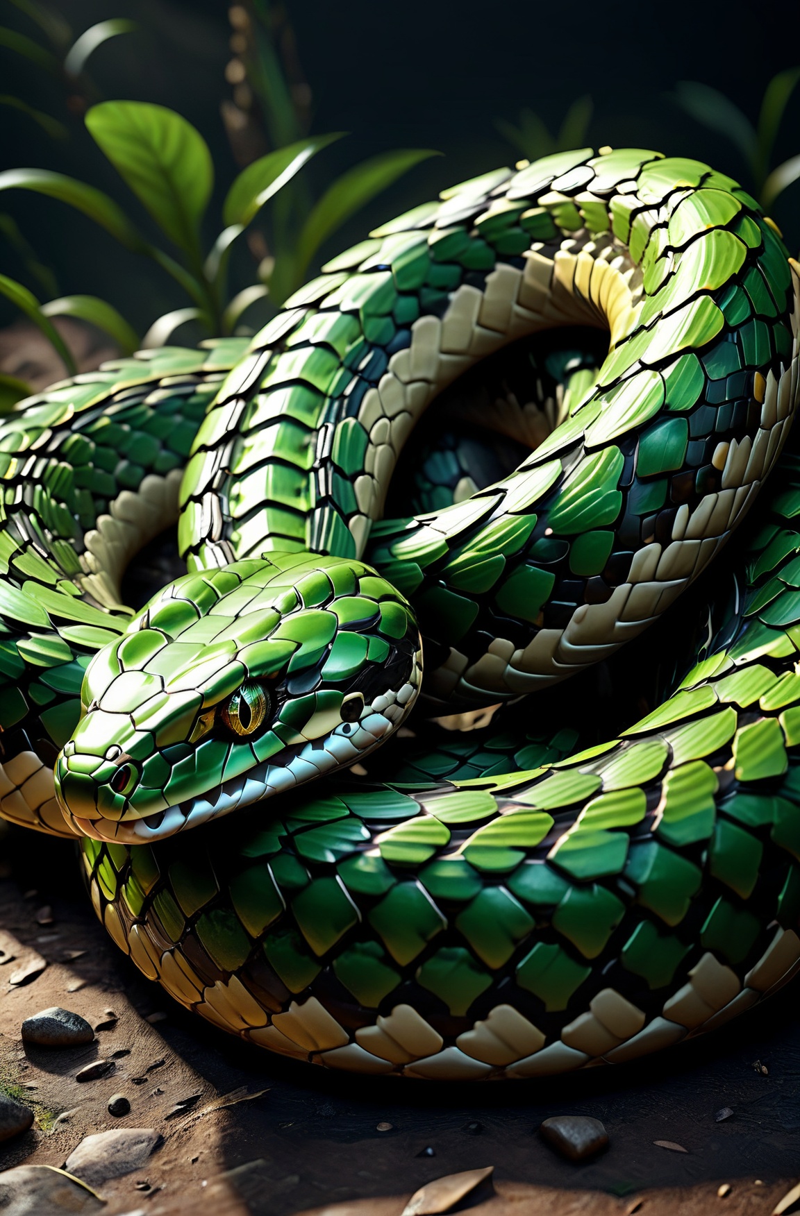 highly detailed photo of 8k ultra realistic unreal engine snake,  trending on artstation on Tensor.Art