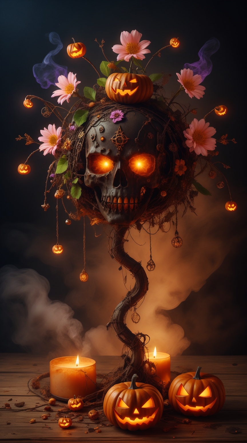 hwghostly halloweenglowstyle halloweentech flower on Tensor.Art