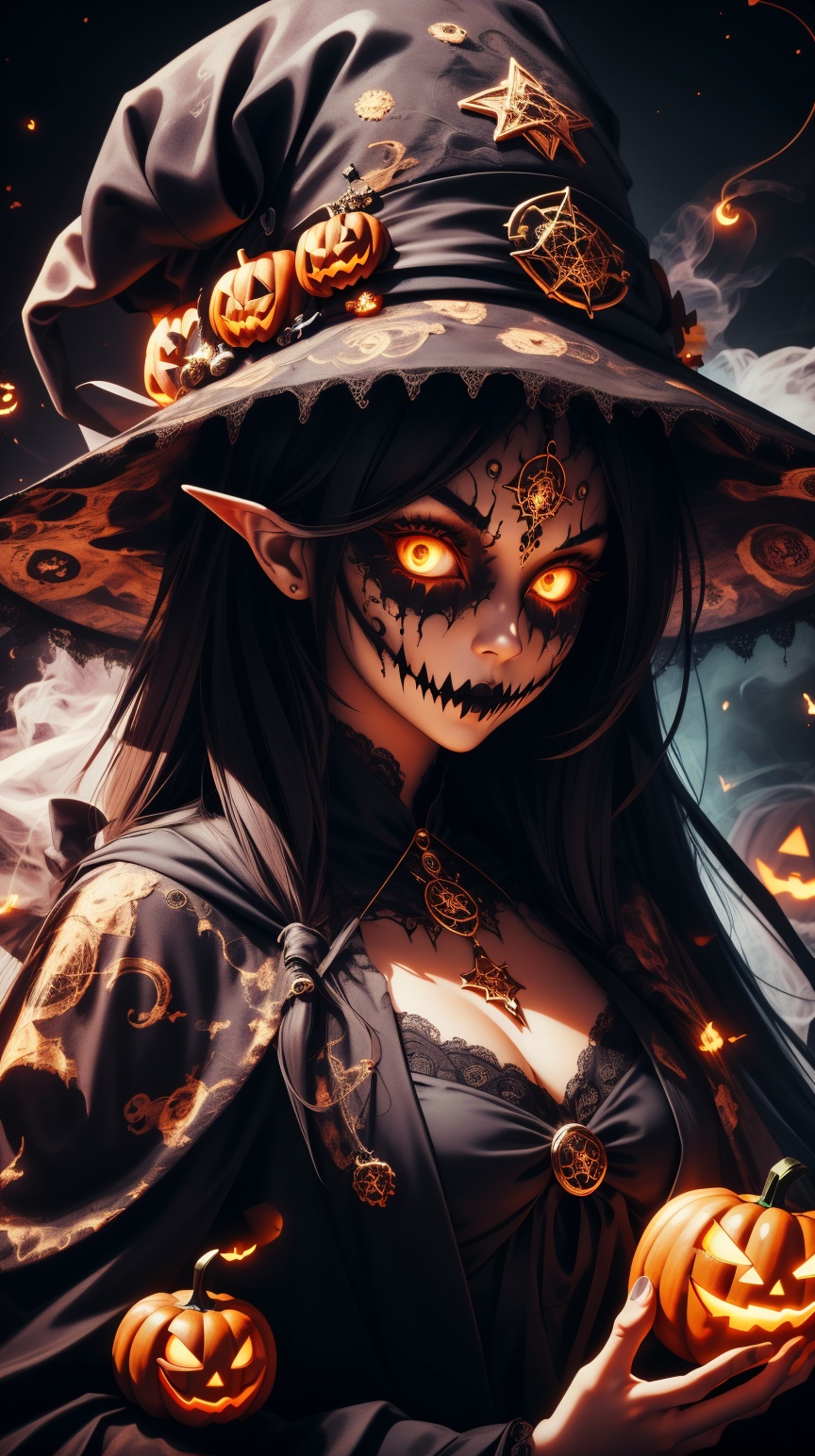 hwghostly halloweenglowstyle halloweentech wizard on Tensor.Art