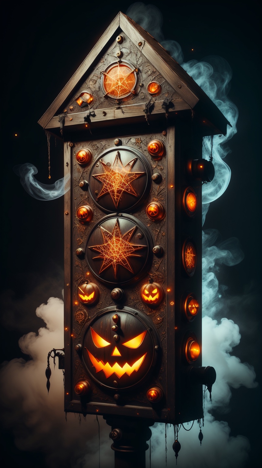 halloweentech hwghostly halloweenglowstyle Stop sign on Tensor.Art