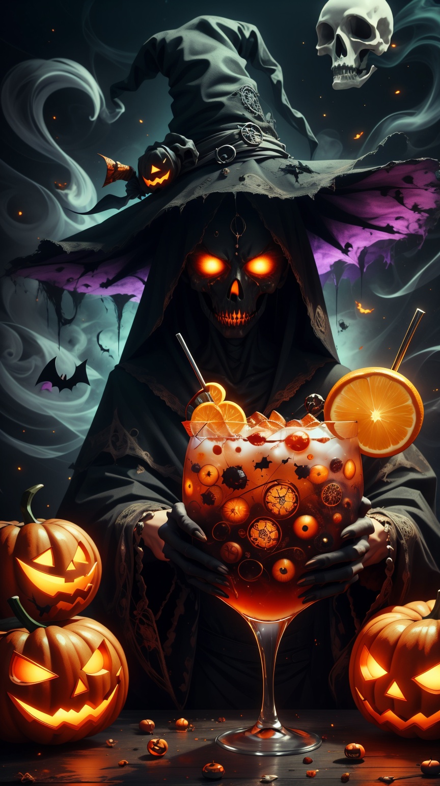 halloweenglowstyle halloweentech hwghostly Cocktail stirrer on Tensor.Art