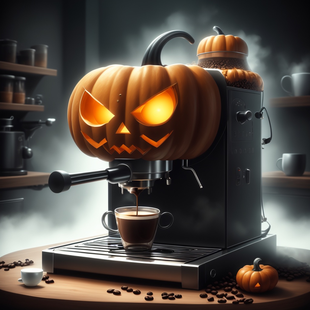 h4l0w3n5l0w5tyl3M3rg34ll coffee machine on Tensor.Art