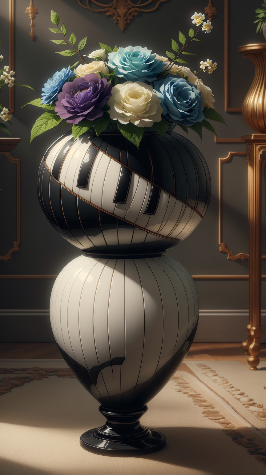 P14n03l3g4nt3b0n3 a wilted flower in a vase on Tensor.Art