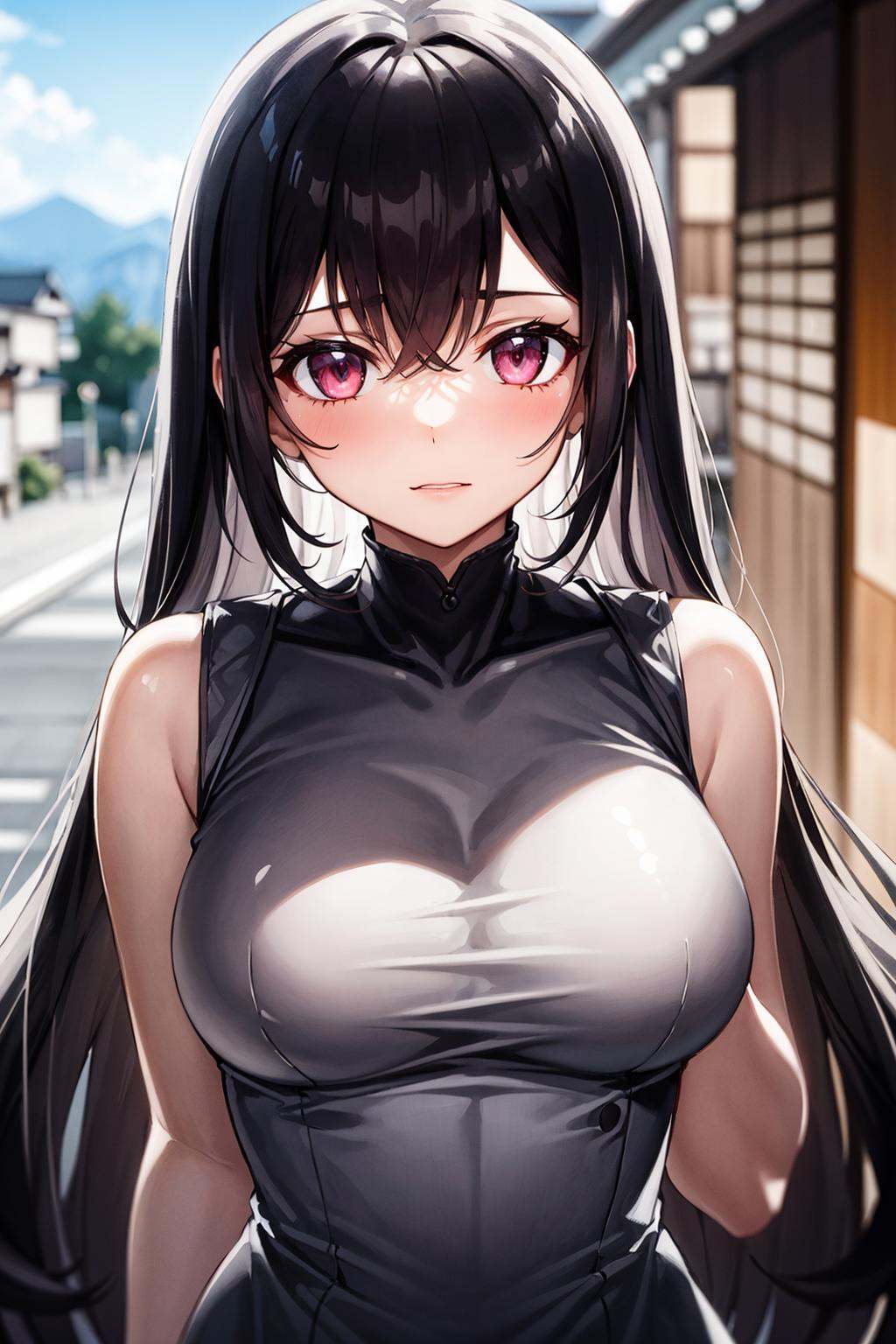 1girl,  long hair,  deep v dress on Tensor.Art