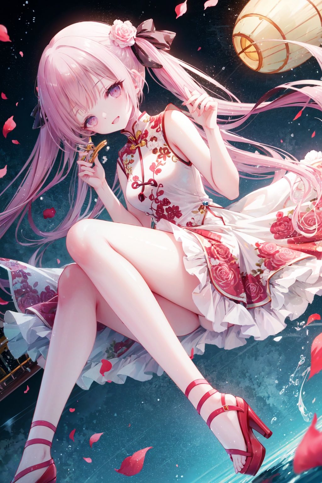 1girl,  one eye closed,  instrument on Tensor.Art