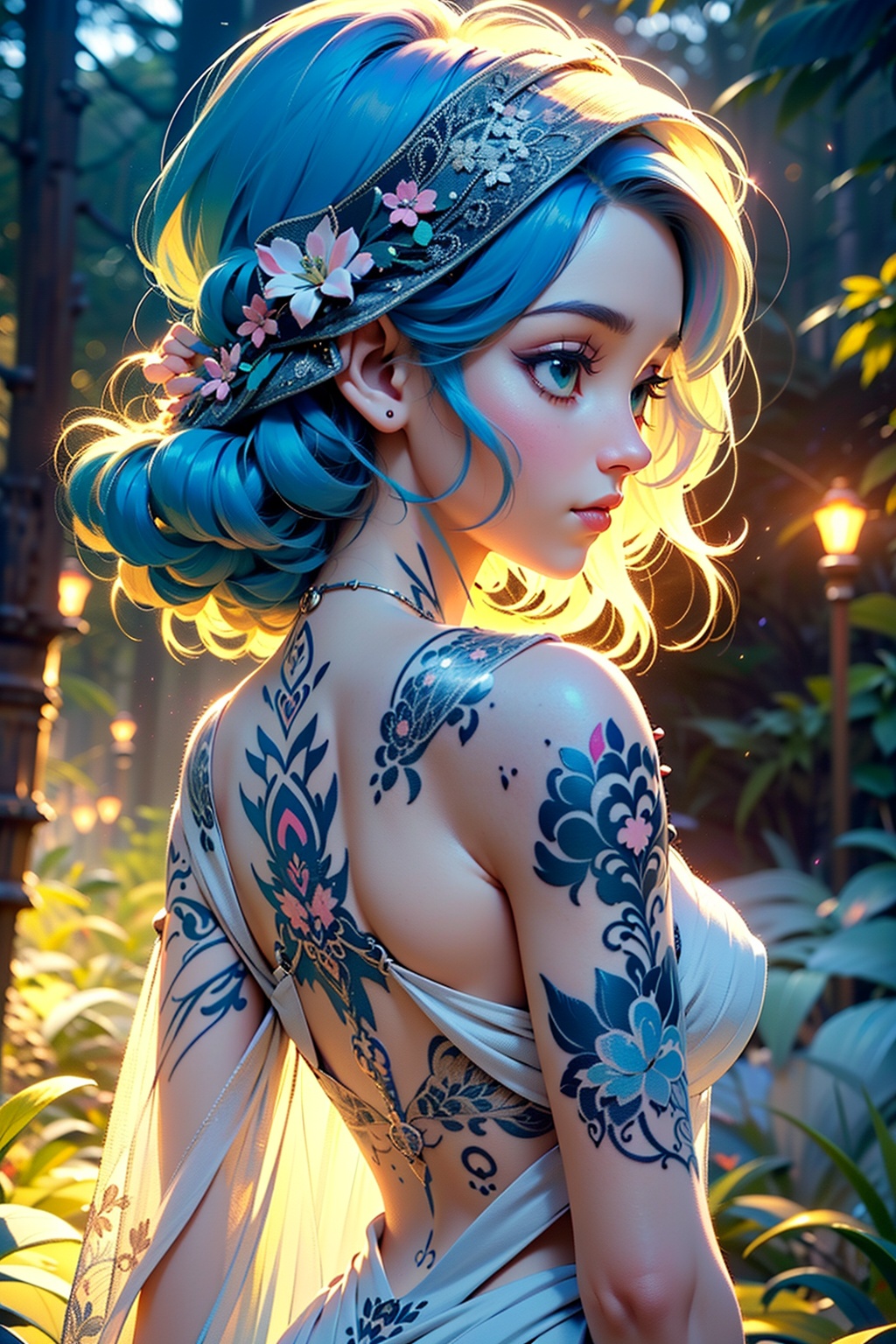 (1girl:1.2,  body covered in words,  words on body:1.1 on Tensor.Art