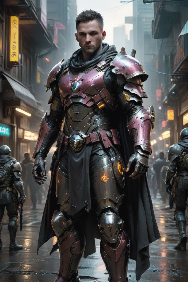 dystopian future,  corporate private military contractor,  blending scifi and fantasy on Tensor.Art
