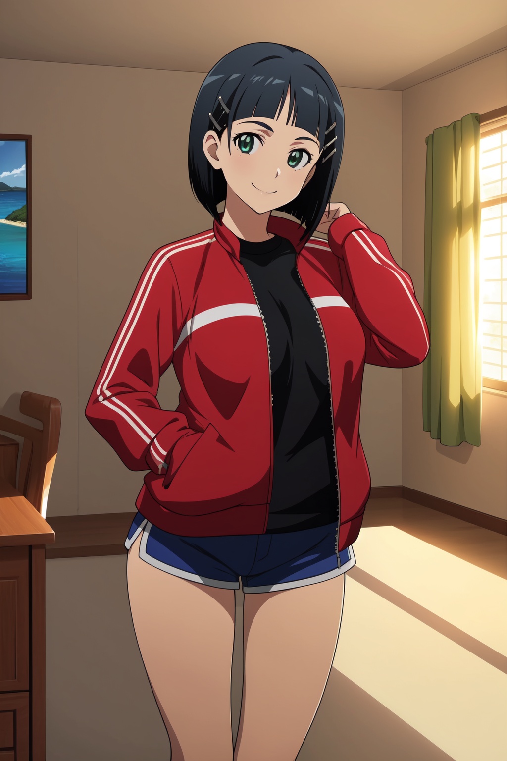 Sao anime lineart,  Suguha,  1girl on Tensor.Art