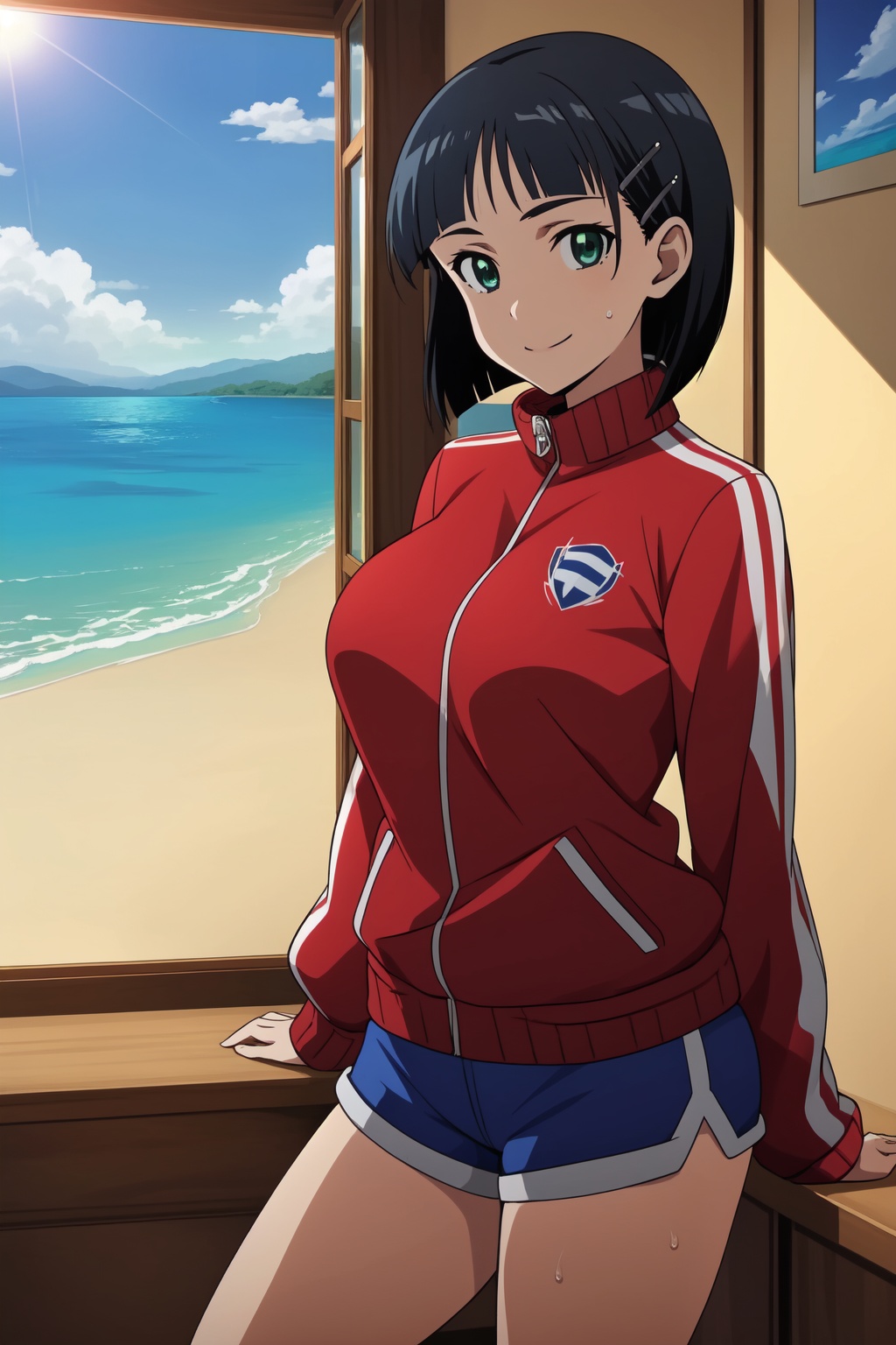 Sao anime lineart,  Suguha,  1girl on Tensor.Art