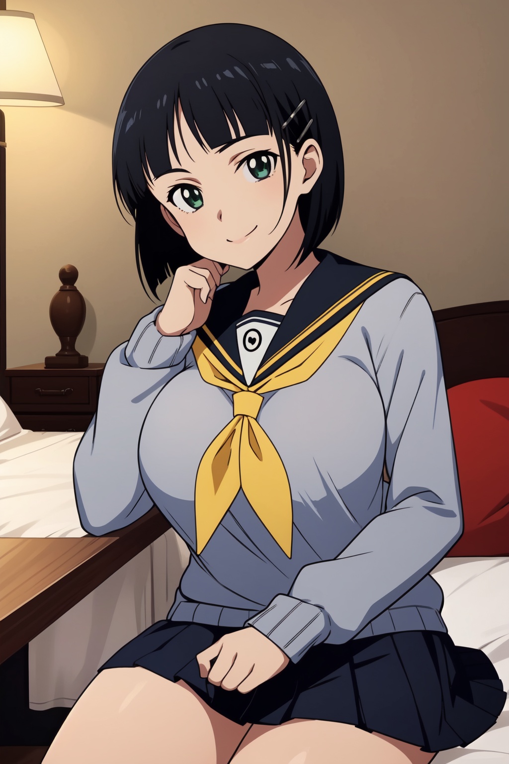 Sao anime lineart,  Suguha,  1girl on Tensor.Art