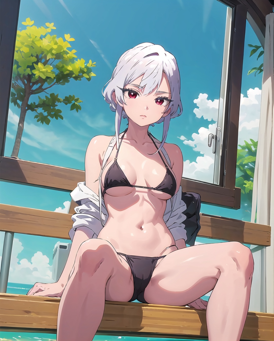 nano_wz,  white hair,  red eyes on Tensor.Art
