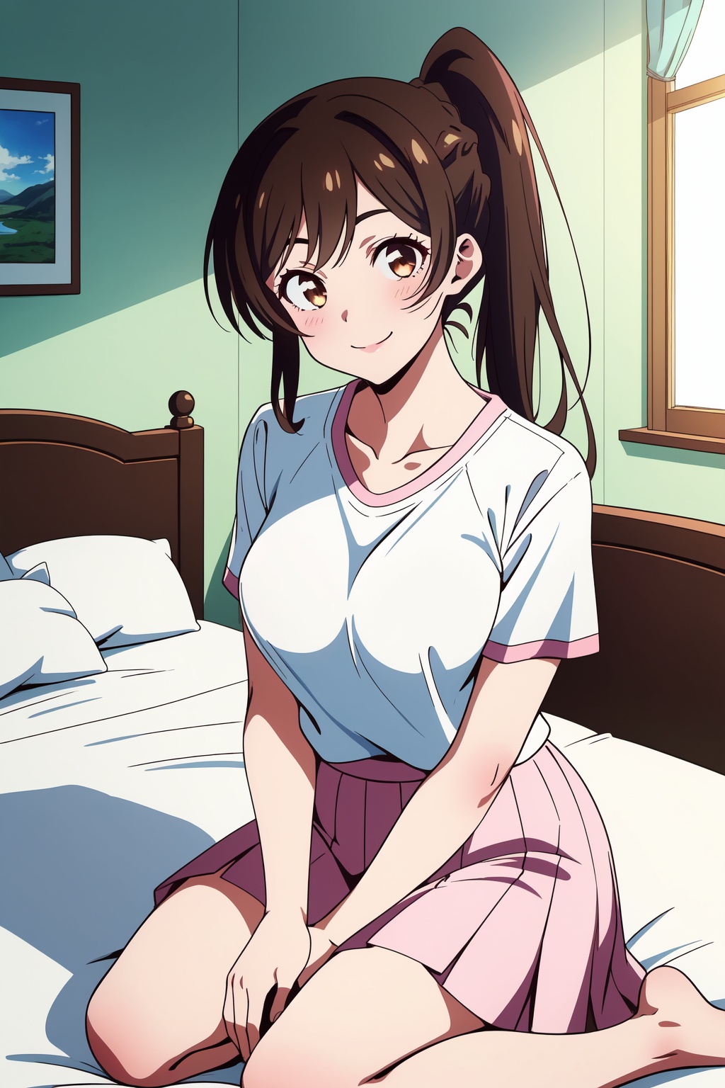 Kanojo anime lineart,  Chizuru,  1girl on Tensor.Art