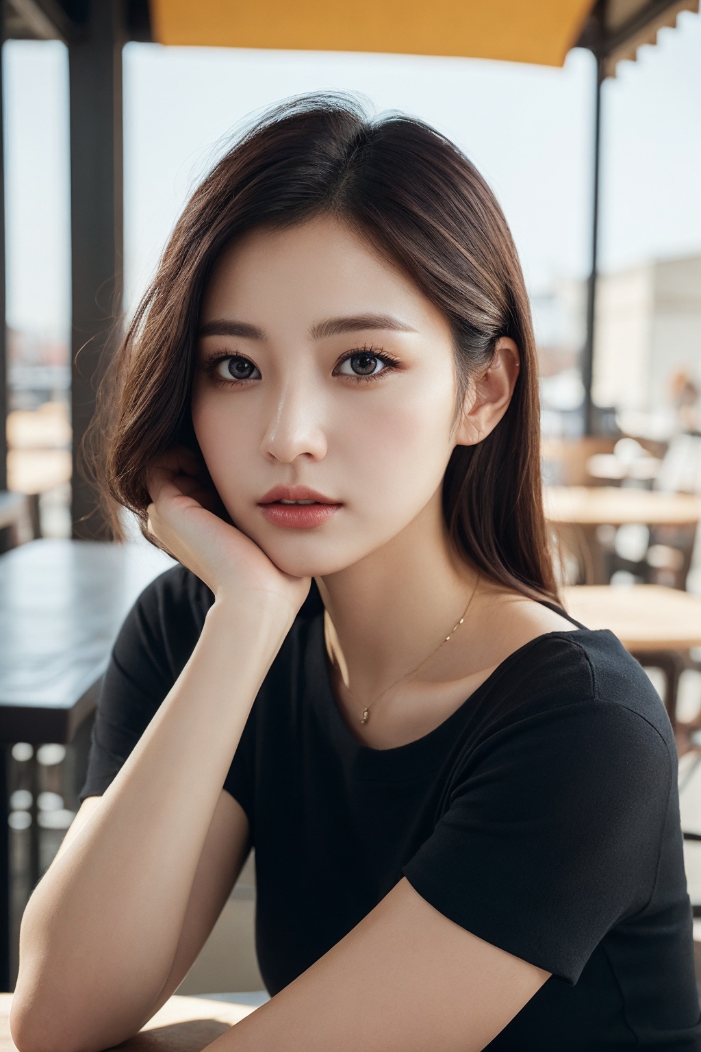 beautiful japanese woman,  lifelike rendering,  immersive atmosphere on Tensor.Art
