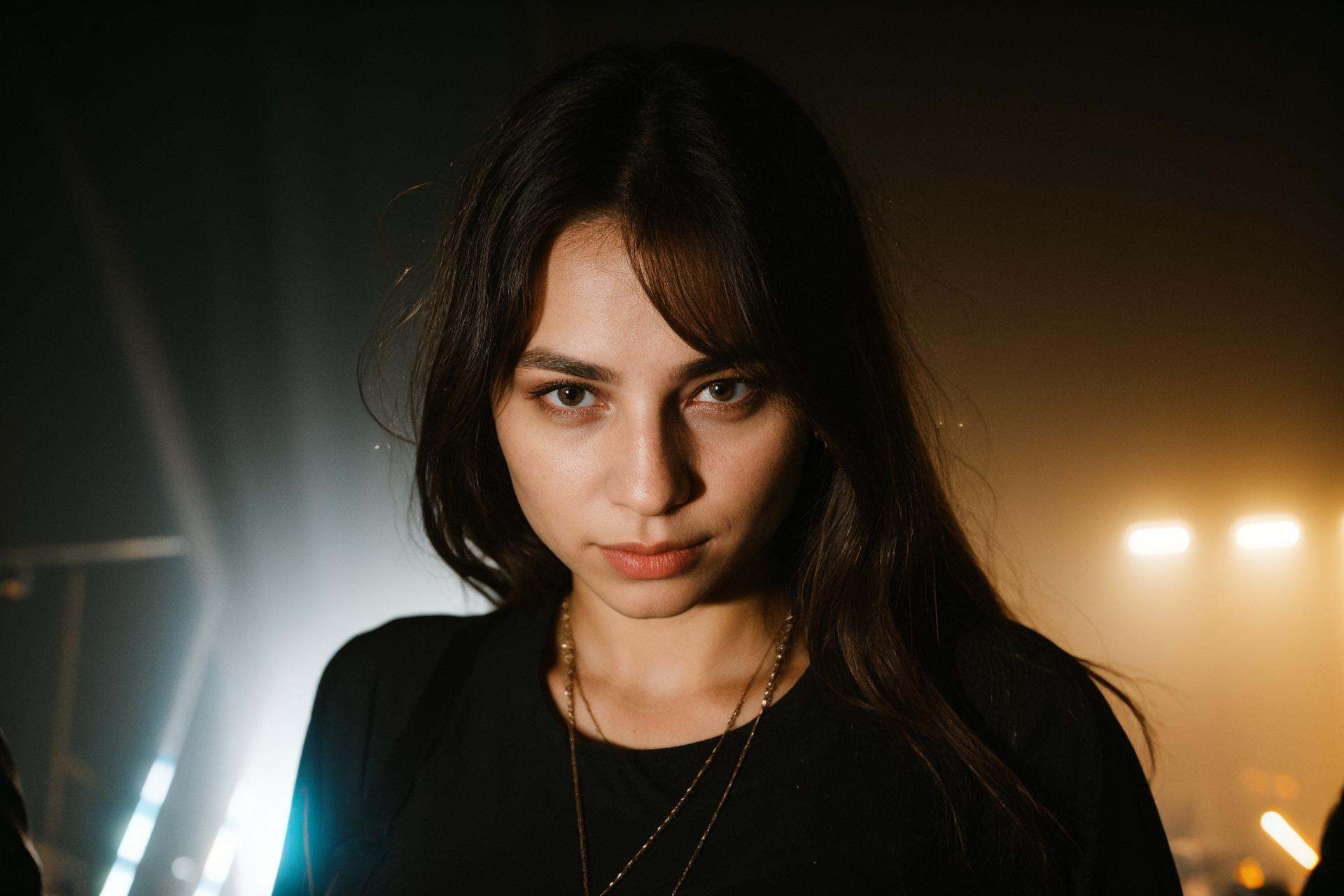techno rave,  beautiful woman flashphoto on Tensor.Art
