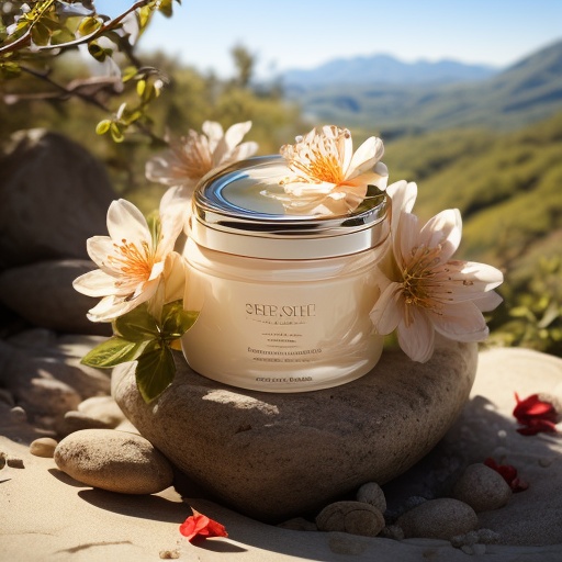 masterpiece, best quality, photography advertising of  jar lotion skin care products, myphamhoahong photo, flower, (green flower:1.2), leaf, branch, petals, plant, gradient, garden, realistic, warm theme, scenery, shadow, still life <lora:myphamhoahong_final:1> <lora:epiNoiseoffset_v2:1> <lora:add_detail:0.8>