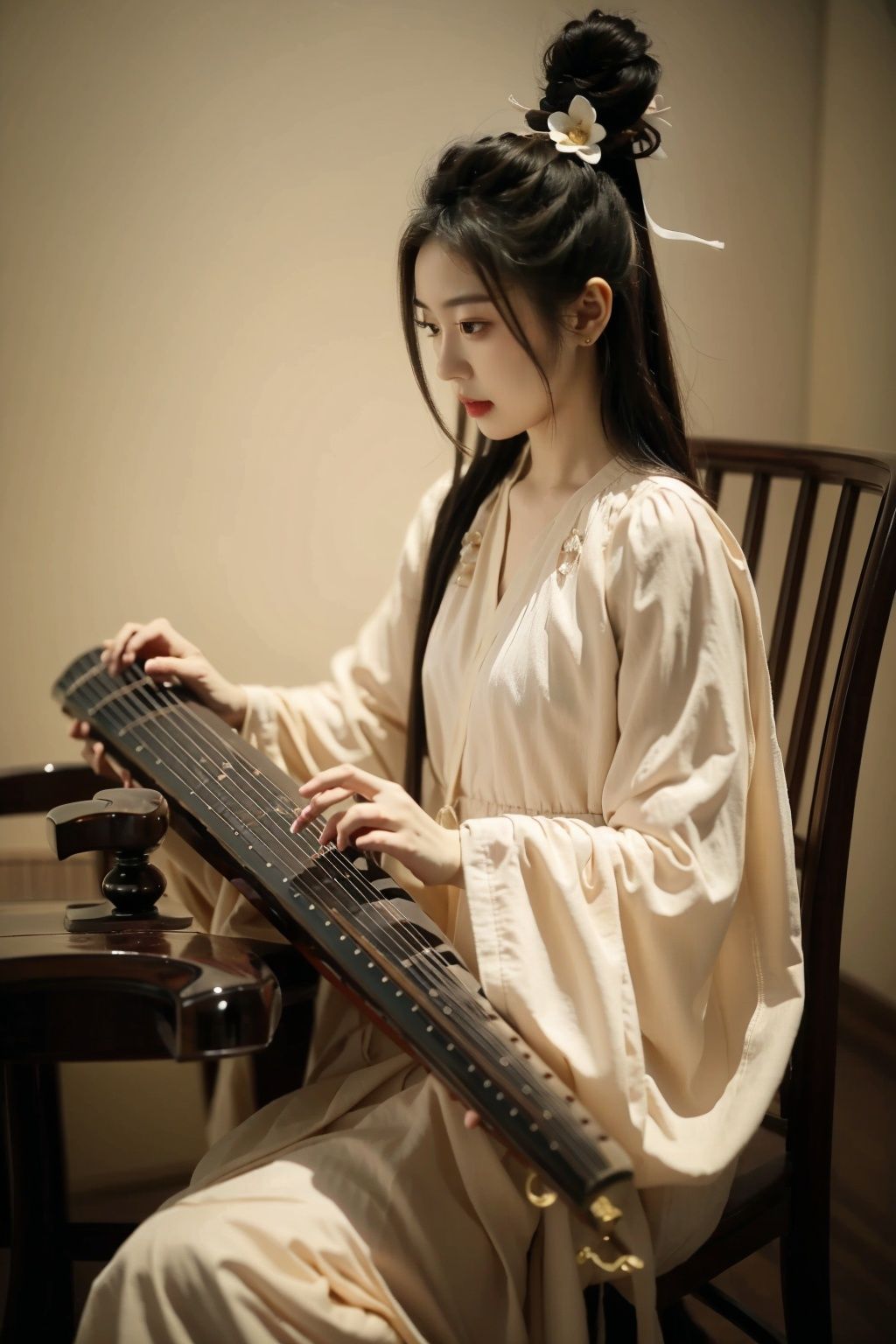  absurdres,incredibly absurdres,reality,realistic,,(solo:1.2), ,,1girl,,full_shot,guqin