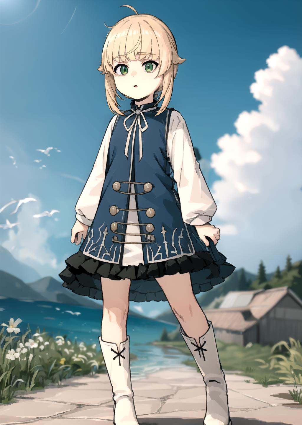 1girl,  NornGreyrat,  dress on Tensor.Art