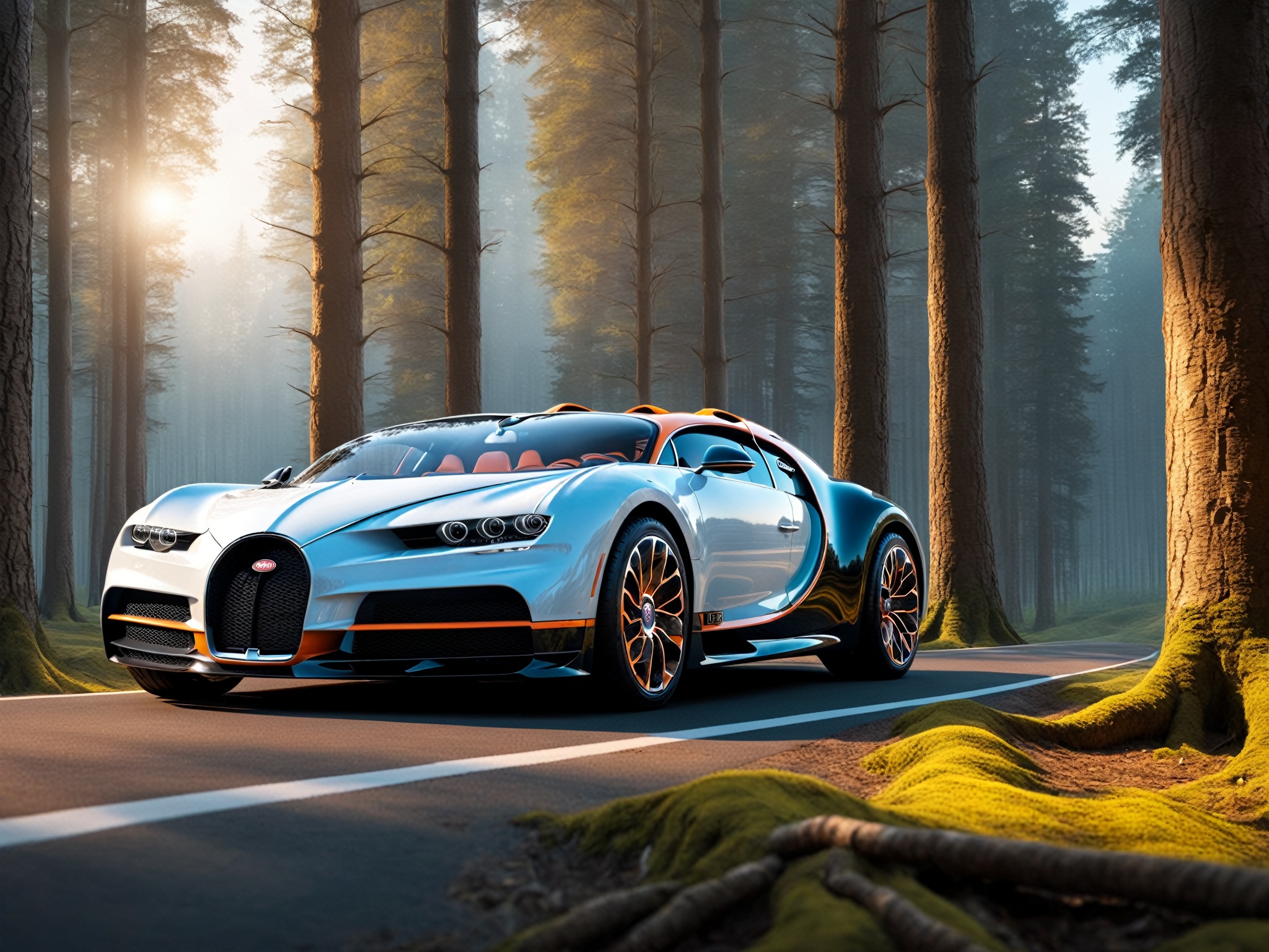  lifelike, precise, vibrant, absurdres,((bugatti concept car)) in Wonderland landscape,magical forest,the sign with text "CGArt" on it,(dreamlike elements:1.1),BREAK,vivid colorful sky with clouds, light up the surroundings,cinematic lighting, light master