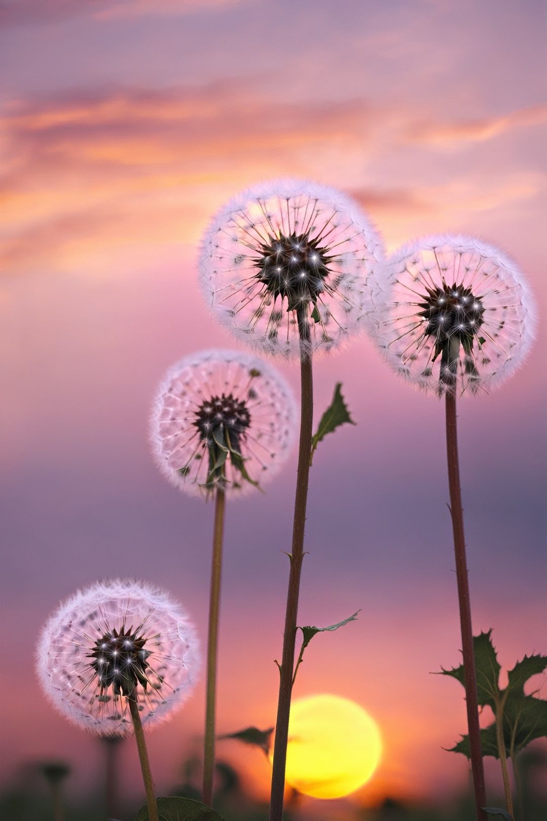  "dandelions and a glorious sunset, by photographer Lee Jeffries nikon d850 film stock photograph 4 kodak portra 400 camera f1.6 lens rich colors hyper realistic lifelike texture dramatic lighting unrealengine trending on artstation cinestill 800,light master