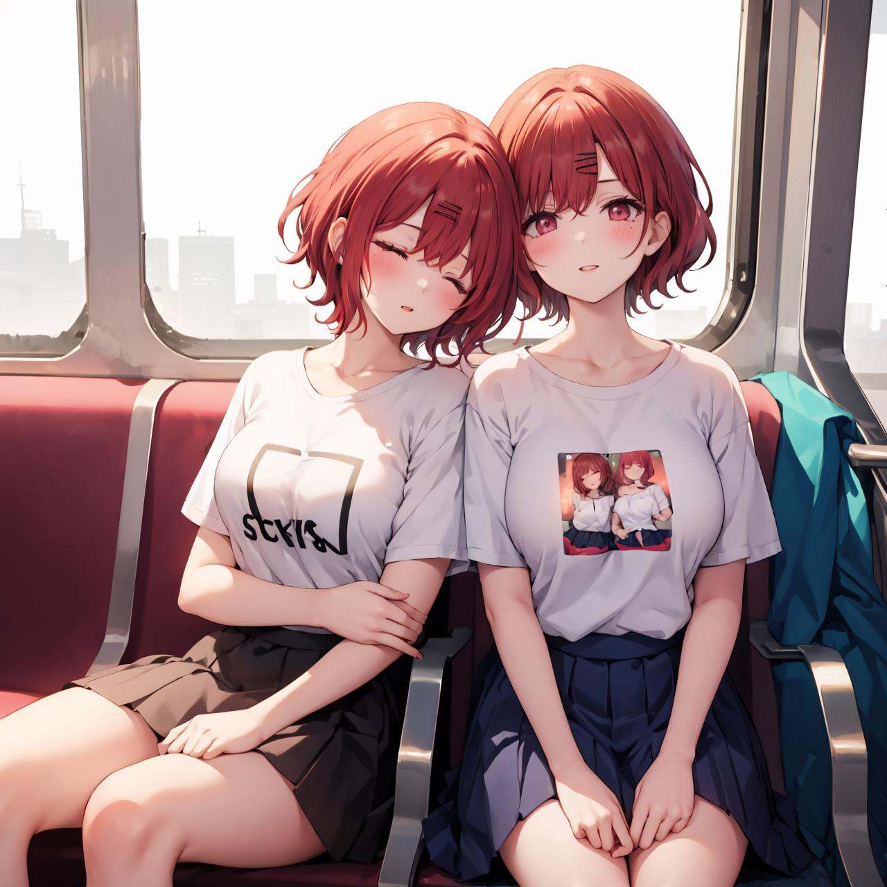 2girls,  multiple girls,  closed eyes on Tensor.Art