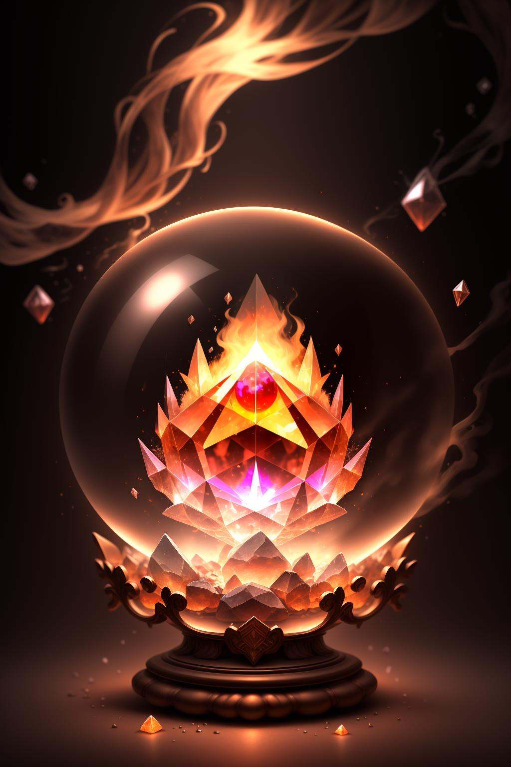 a burning crystal ball by nocor1i8 on Tensor.Art