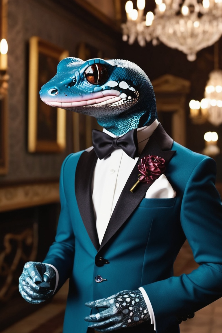 anthro | wearing fashionable formal wear | party setting | | perfect symmetry,  fine detail,  ambient background on Tensor...