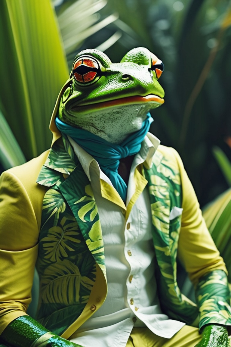 anthro | wearing tropical summer wear | tropical setting | stunning detail,  cinematic,  positive light on Tensor.Art