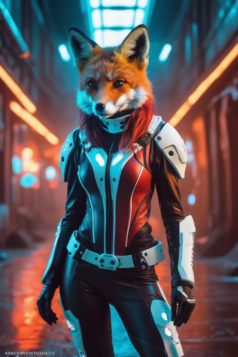RAW photo,  female anthro | wearing futuristic cyberwear,  | futuristic setting setting | macropose on Tensor.Art