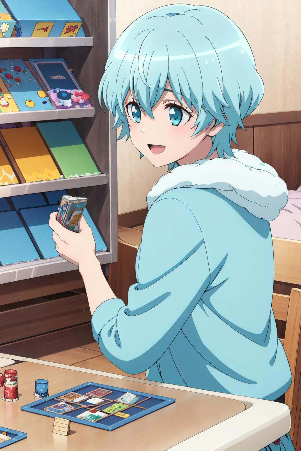 takekasamiki,  1girl,  playing_games on Tensor.Art