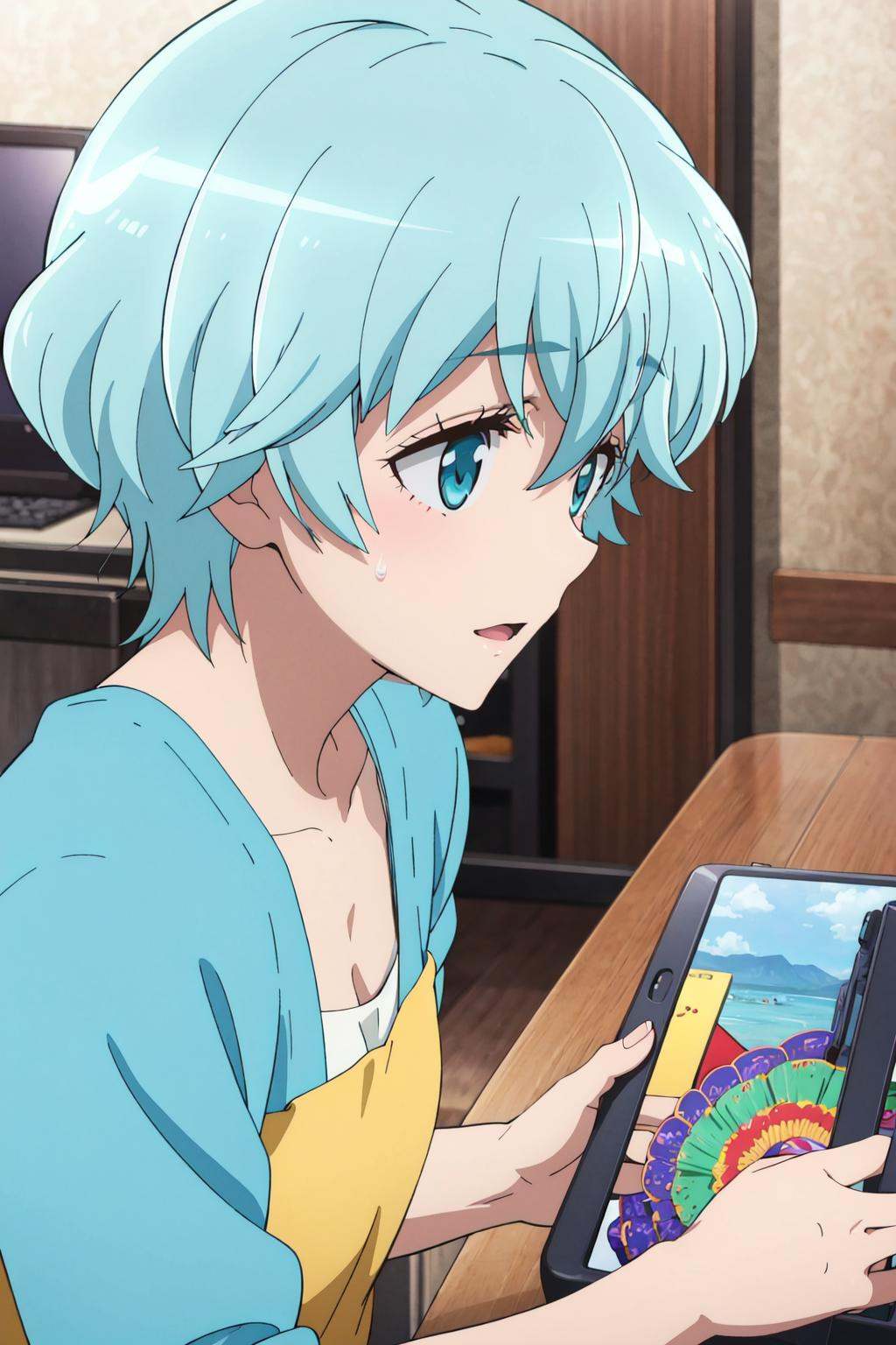 takekasamiki,  1girl,  playing_games on Tensor.Art